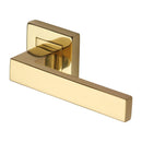 Heritage Brass Delta Sq Door Handle on Square Rose