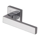 Heritage Brass Delta Sq Door Handle on Square Rose
