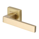 Heritage Brass Delta Sq Door Handle on Square Rose