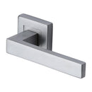 Heritage Brass Delta Sq Door Handle on Square Rose