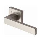 Heritage Brass Delta Sq Door Handle on Square Rose