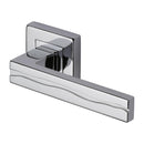 Heritage Brass Amazon Sq Door Handle on Square Rose