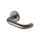 Steel Line D Shaped Pull Door Handle on Round Rose