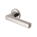 Steel Line Tube Door Handle on Round Rose