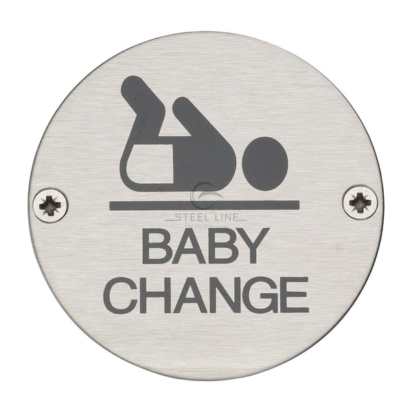 Steel Line Baby Change Symbol Sign