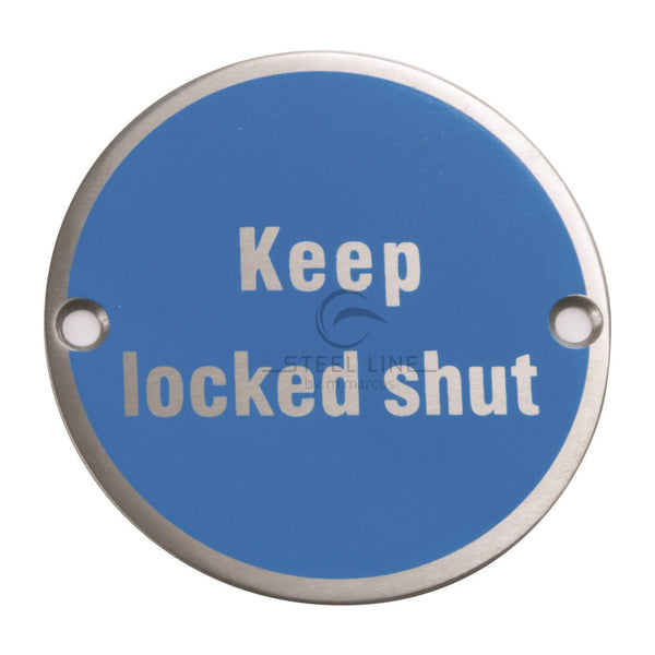 Steel Line Keep Locked Shut Engraving