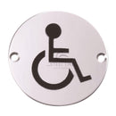 Steel Line Disabled Symbol Sign
