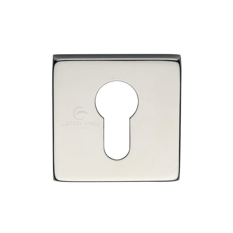 Steel Line Square Euro Escutcheon