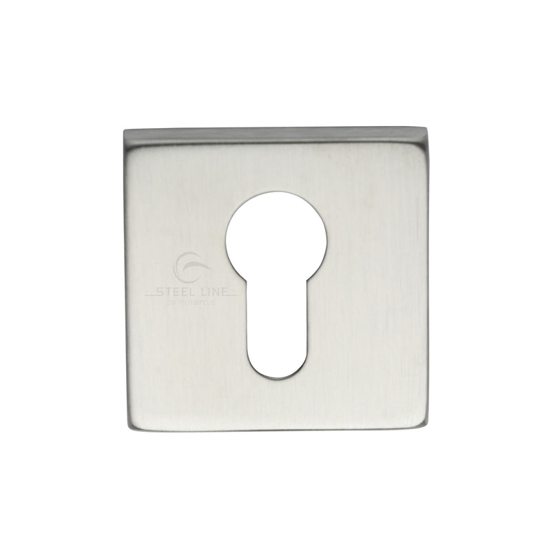 Steel Line Square Euro Escutcheon