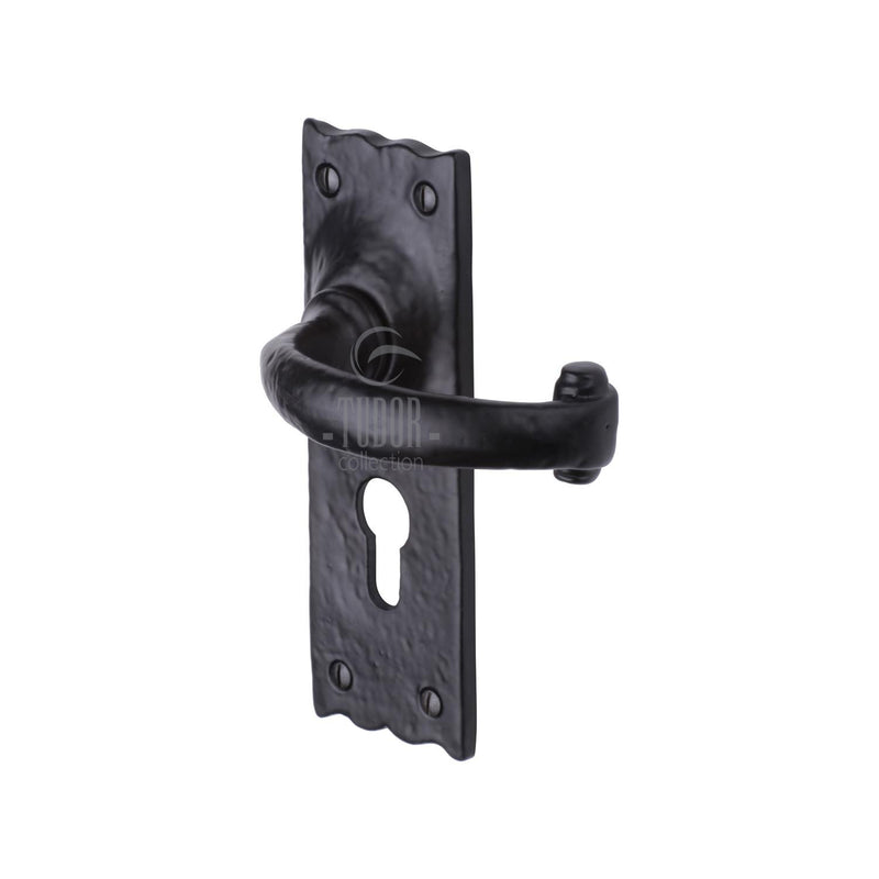 Tudor Colonial Door Handle on Plate
