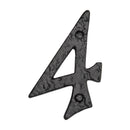 Tudor Black Iron Numeral 4