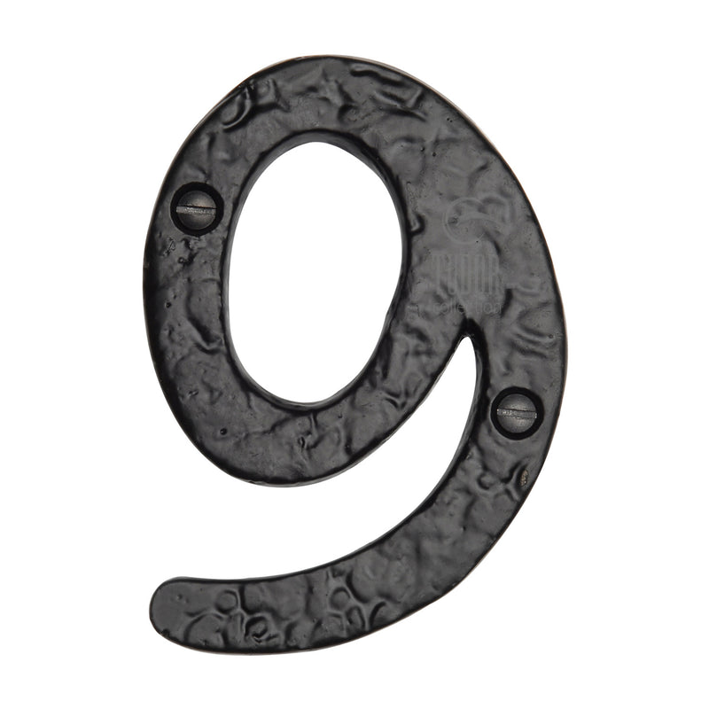 Tudor Black Iron Numeral 9