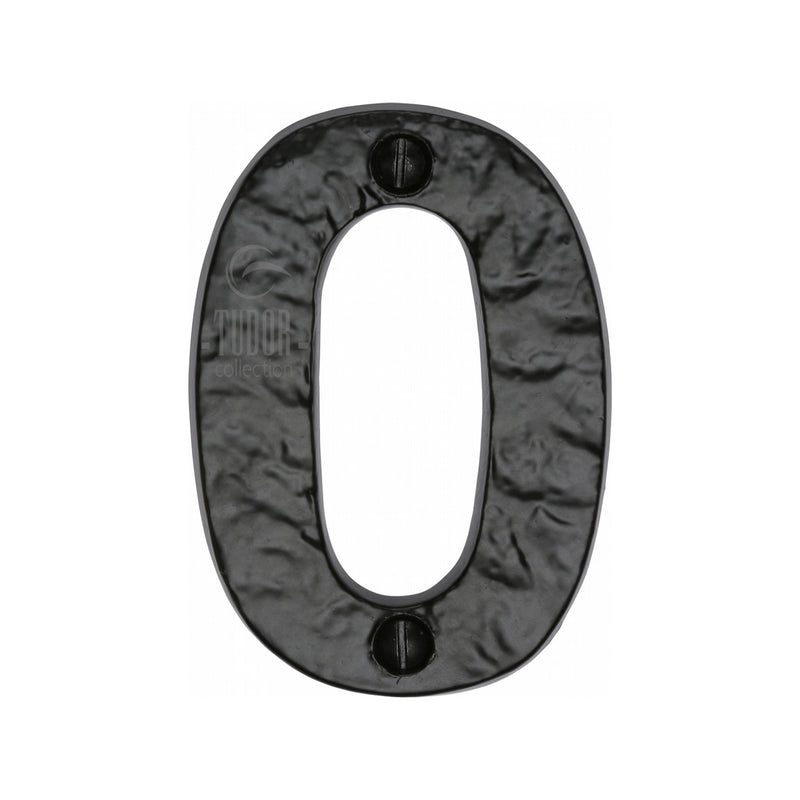 Tudor Black Iron Numeral 0