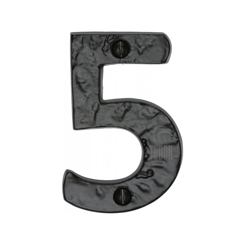 Tudor Black Iron Numeral 5