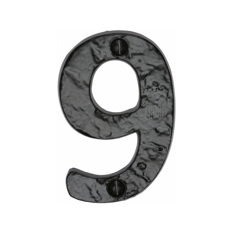 Tudor Black Iron Numeral 9