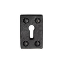Tudor Standard Key Escutcheon Square Black Iron