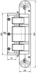 SIMONSWERK TECTUS TEG310 2D 60 Concealed Hinge For Flush Glass Doors