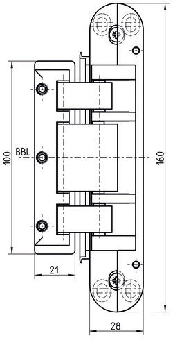 SIMONSWERK TECTUS TEG310 2D 60 Concealed Hinge For Flush Glass Doors