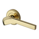 Heritage Brass Tiffany Door Handle on Round Rose