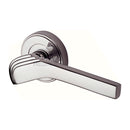 Heritage Brass Tiffany Door Handle on Round Rose