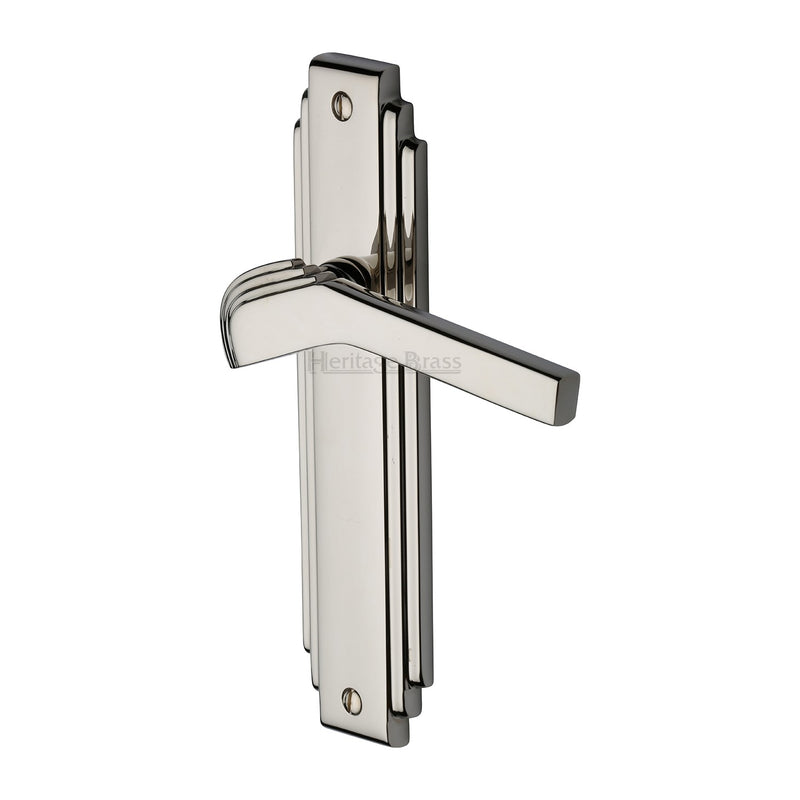Heritage Brass Tiffany Door Handle on Plate