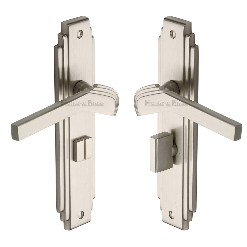 Heritage Brass Tiffany Door Handle on Plate