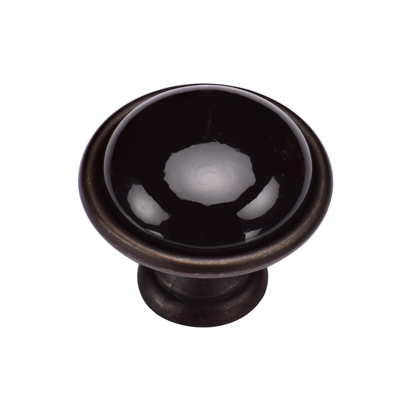 M.Marcus Black Domed Cabinet Knob