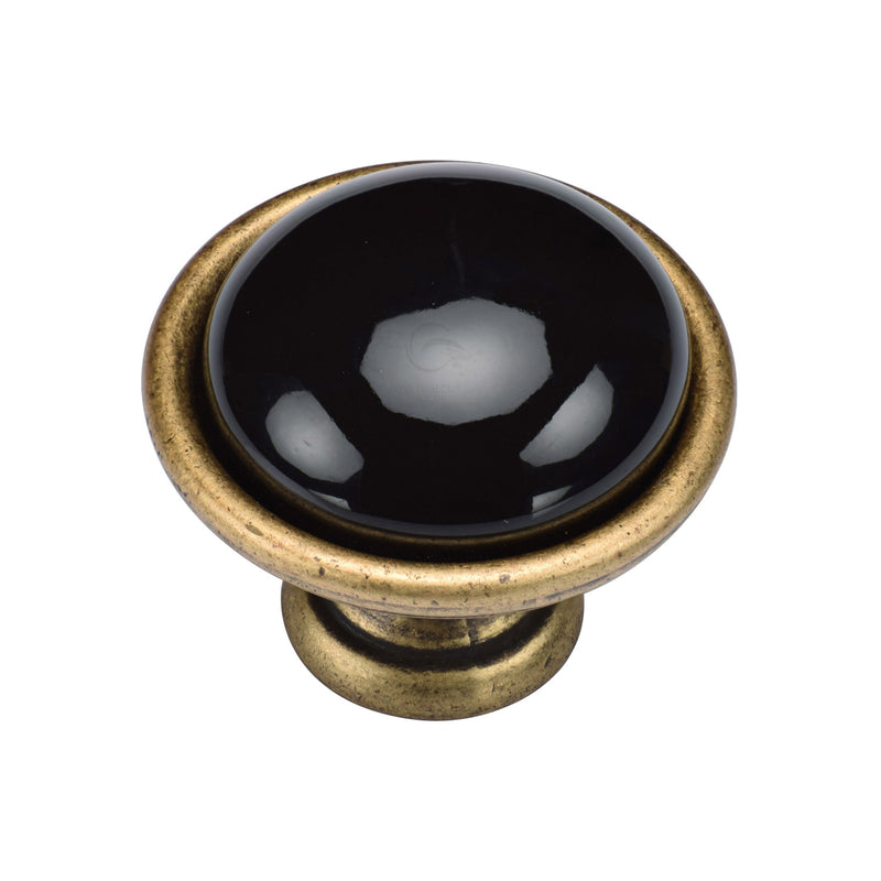 M.Marcus Black Domed Cabinet Knob