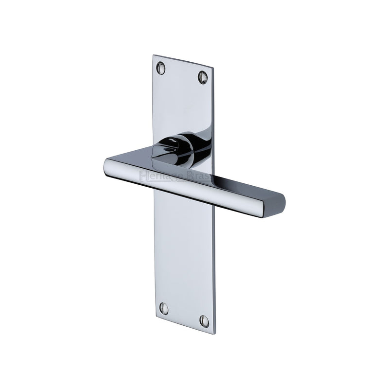 Heritage Brass Trident Door Handle on Plate