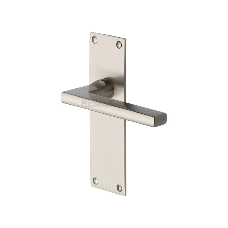 Heritage Brass Trident Door Handle on Plate