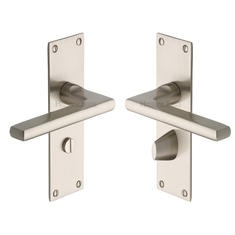 Heritage Brass Trident Door Handle on Plate
