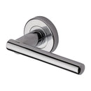 Heritage Brass Challenger Door Handle on Round Rose