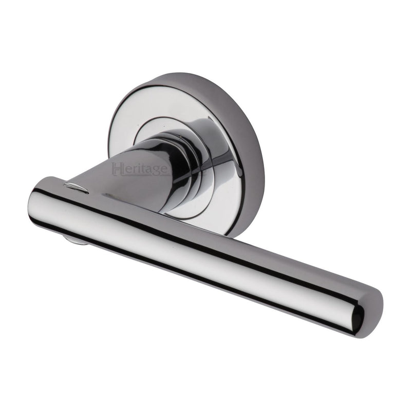 Heritage Brass Challenger Door Handle on Round Rose