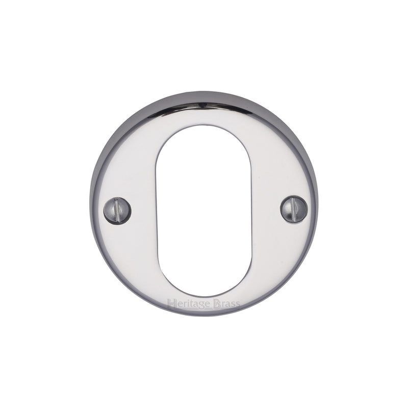 Heritage Brass Oval Profile Cylinder Escutcheon Round - V1013