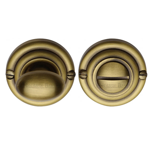 Heritage Brass Round Bathroom Turn & Release - V1015