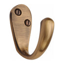 Heritage Brass Curved Single Robe Hook