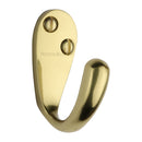 Heritage Brass Curved Single Robe Hook