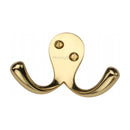 Heritage Brass Double Coat Hook - V1060