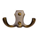 Heritage Brass Double Coat Hook - V1062
