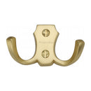 Heritage Brass Double Coat Hook - V1062