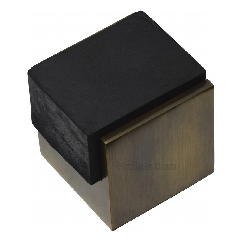 Heritage Brass Square Floor Mounted Door Stop - V1082
