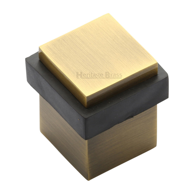 Heritage Brass Square Floor Mounted Door Stop - V1089