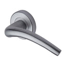 Heritage Brass Wing Door Handle on Round Rose