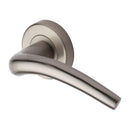 Heritage Brass Wing Door Handle on Round Rose