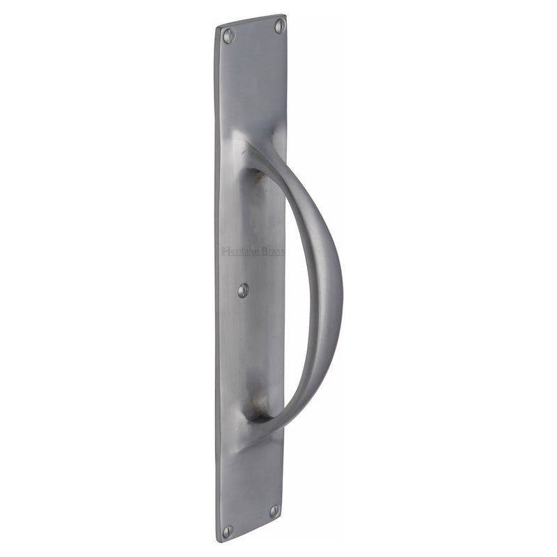 Heritage Brass Door Pull Handle on Plate