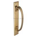 Heritage Brass Door Pull Handle on Back Plate