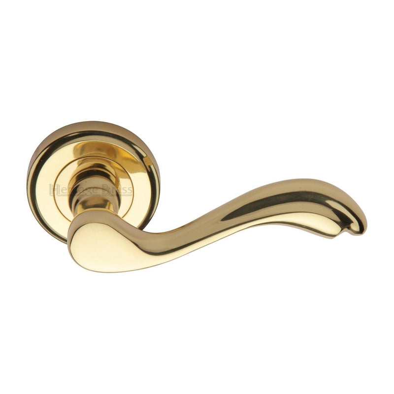 Heritage Brass Lisboa Door Handle on Round Rose