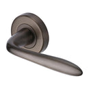 Heritage Brass Sutton Door Handle on Round Rose