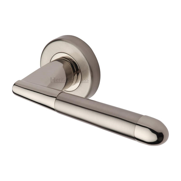 Heritage Brass Turin Door Handle on Round Rose
