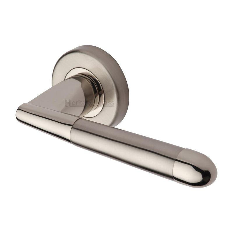 Heritage Brass Turin Door Handle on Round Rose